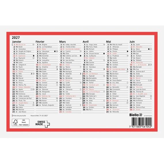 Biella 871507910027U Kalender Wand