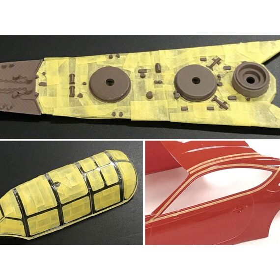 Tamiya 87208 Abdeckband 18 m Verkleidungsabdeckband Für die Nutzung im Innenbereich geeignet Papier Gelb, 2 image