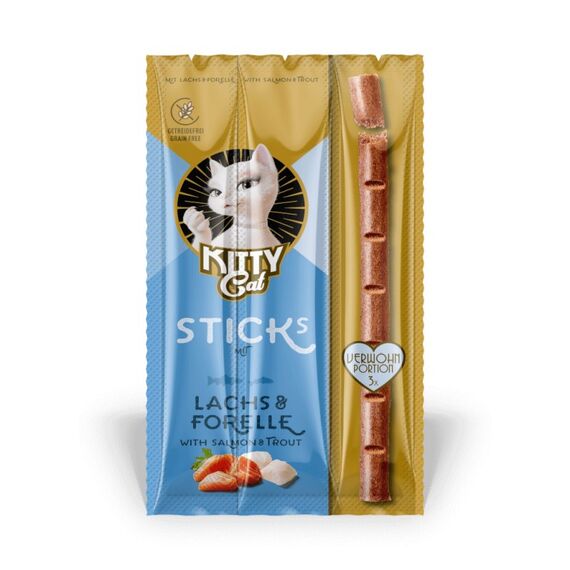 Kitty Cat 874348 Hunde-/Katzenleckerli Katze Snacks Lachs, Forelle 15 g