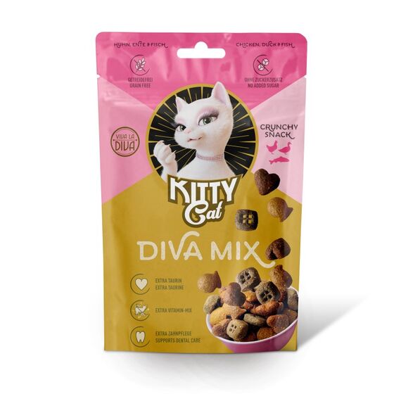 Kitty Cat 874768 Hunde-/Katzenleckerli Katze Snacks Huhn, Ente, Fisch 60 g