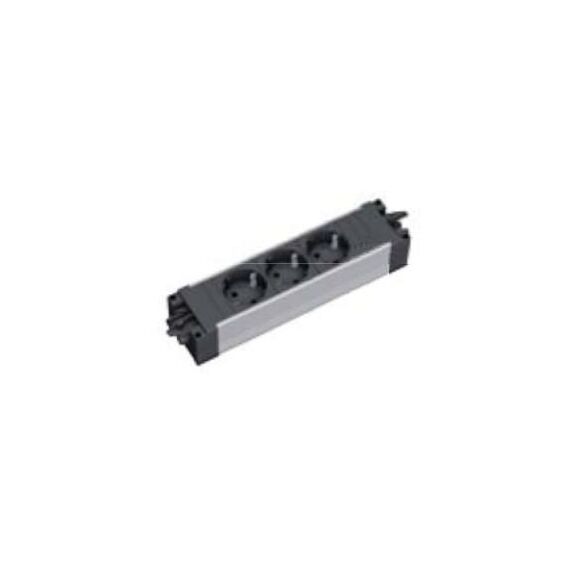 Bachmann STEP ALU Verlängerungskabel 3 AC-Ausgänge Schwarz