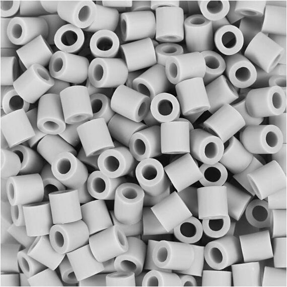 Creativ Company 906782 Perle Rohrförmige Perle Kunststoff Grau 3000 Stück(e)