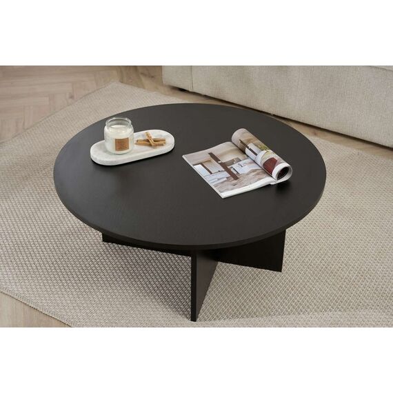 Woody Fashion Soleil - Wood Black Kaffeetisch Rundform, 3 image