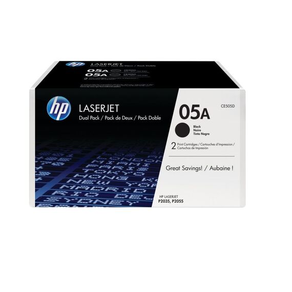 HP 05A 2er-Pack Schwarz Original LaserJet Tonerkartuschen