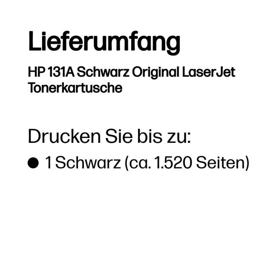 HP 131A Schwarz Original LaserJet Tonerkartusche, 3 image