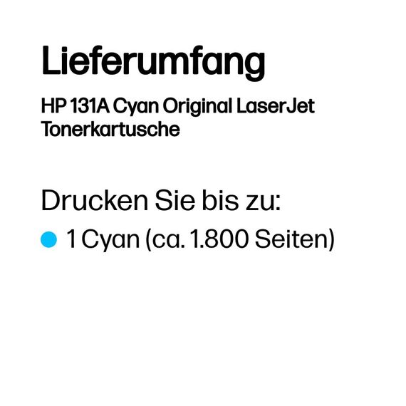 HP 131A Cyan Original LaserJet Tonerkartusche, 3 image