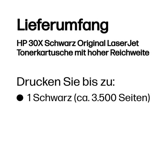 HP 30X Schwarz Original LaserJet Tonerkartusche mit hoher Reichweite, 3 image