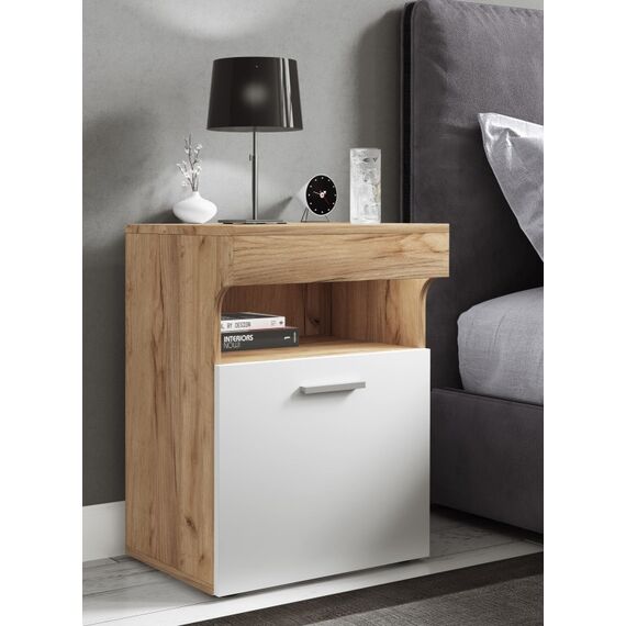 VCM Morgenthaler Sleepal M Nachttisch Weiß, Holz, Farbe: Weiß, Holz, 3 image