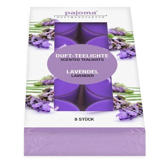 Pajoma 92024 Wachskerze Rund Lavendel 8 Stück(e)