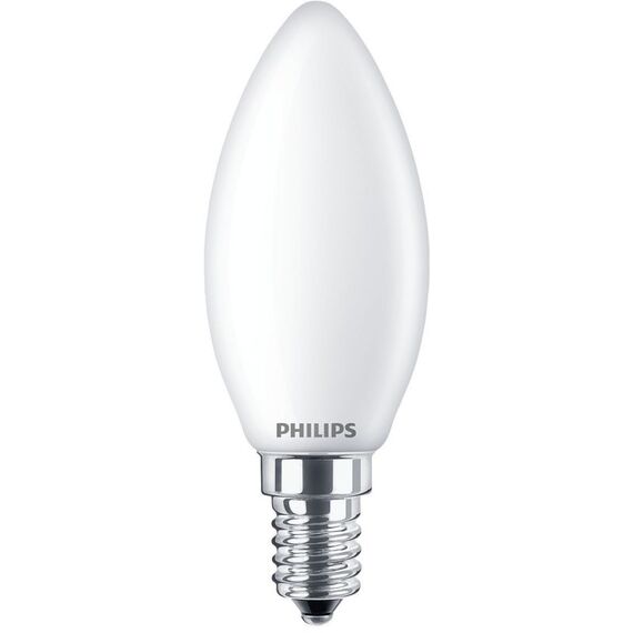 Philips by Signify Philips LED Lampe 4.3W (40W) E14, B35, 470lm, 4000K, matt