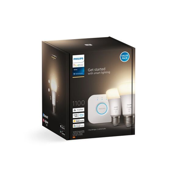 Philips Hue Starter-Set: E27 - Smarte Lampe A60 Doppelpack, 2 image