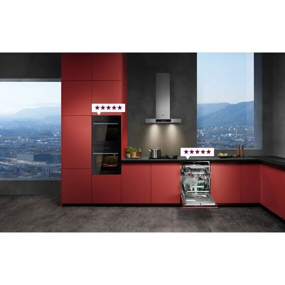 AEG Einbaubackofen 60x60 Steam Multifunktions-Ofen Grill Schwarz, 3 image