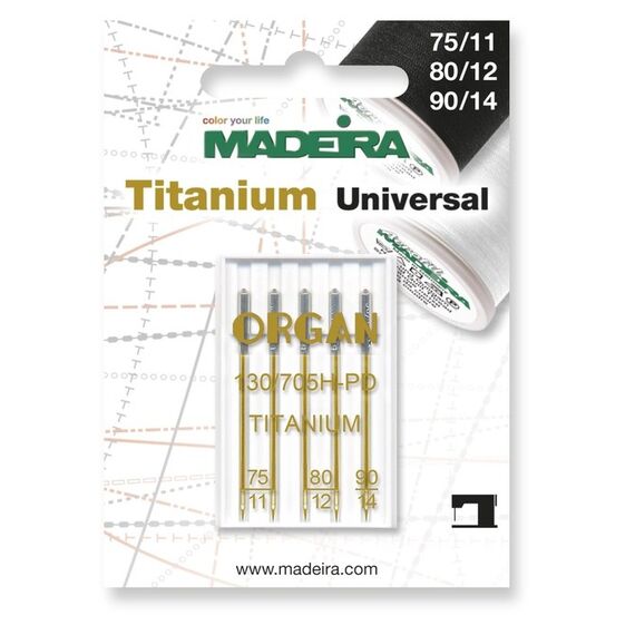 Madeira 9459T Nähnadel 5 Stück(e) Nähmaschine Titan Kugelschreibernadel