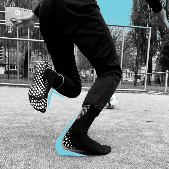 PlayWear Gripsocks Unisex Sportsocken Schwarz, Größe: 43-47, 5 image