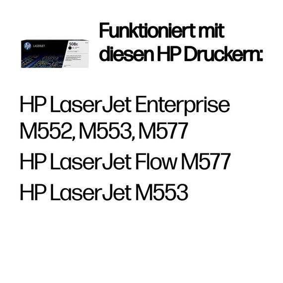 HP 508X Schwarz Original LaserJet Tonerkartusche mit hoher Reichweite, 2 image
