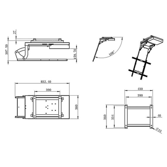 Multibrackets 9585 TV-Halterung 177,8 cm (70") Weiß, 4 image