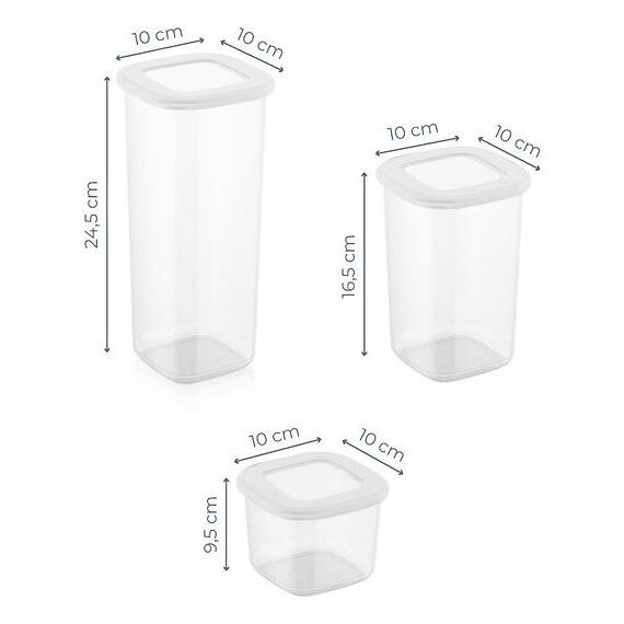 Hermia Folybnm - 9 Quadratisch Container Weiß 9 Stück(e), 3 image