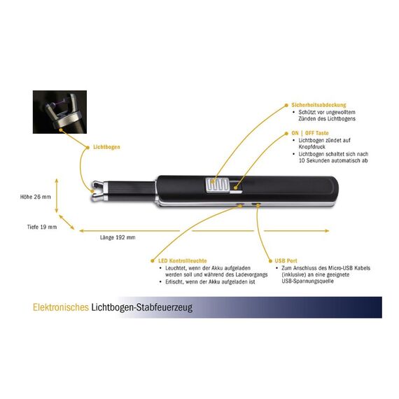 TFA-Dostmann 98.1119.01 Küchenfeuerzeug Spark Küchenanzünder Akku Schwarz, Silber, 3 image