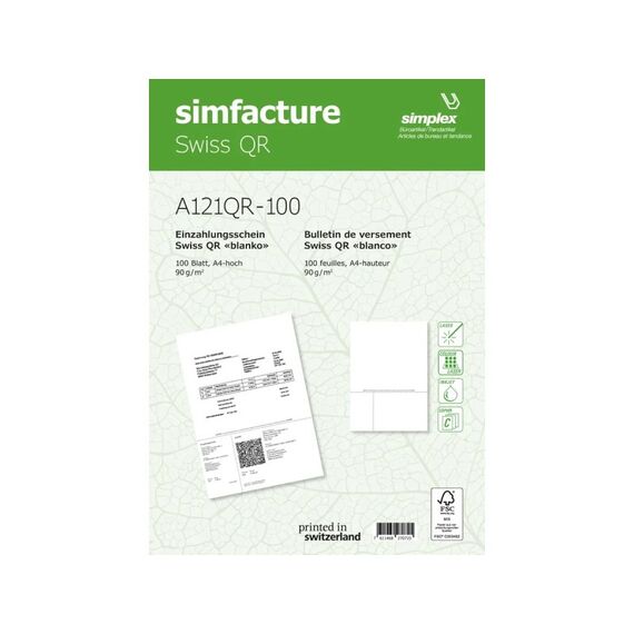 Simplex A121QR-100 Geschäftsformular