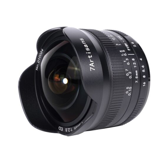 7Artisans 7.5mm F2.8 Mark II MILC Schwarz