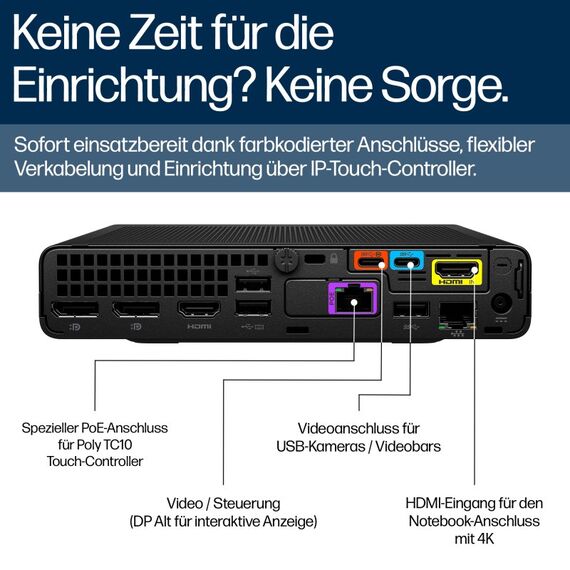HP Poly Studio Basis-Kit G9 Plus für Microsoft Teams HP Mini IP-PC mit TC10, 8 image