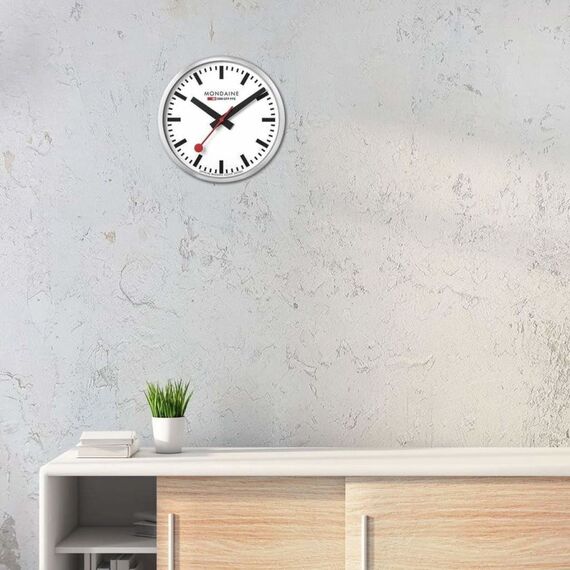 Mondaine A995.CLOCK.16SBB Wand- /Tischuhr Quarzuhr Kreis Silber, 2 image