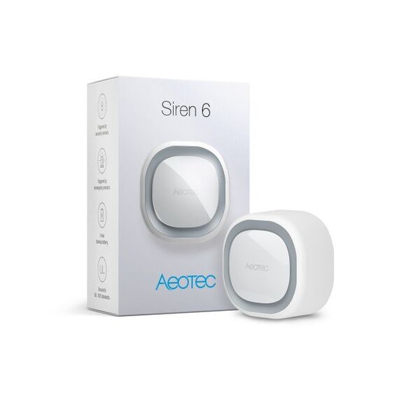 Z-Wave Siren 6 Drahtlose Sirene Drinnen/Draußen Weiß