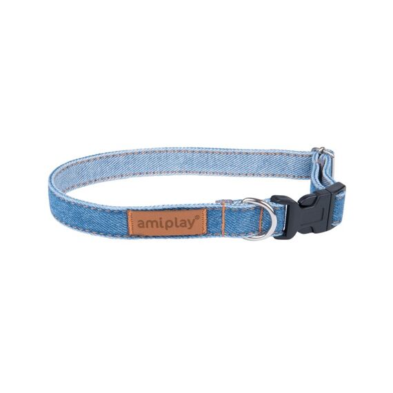 amiplay Denim Blau Baumwolle L Hund Standardkragen