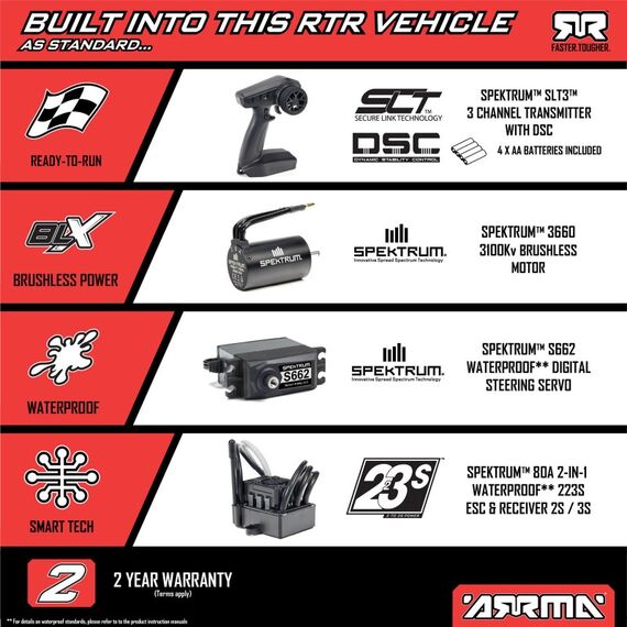 ARRMA Big Rock BLX 223S ferngesteuerte (RC) modell Monstertruck Elektromotor 1:10, 9 image