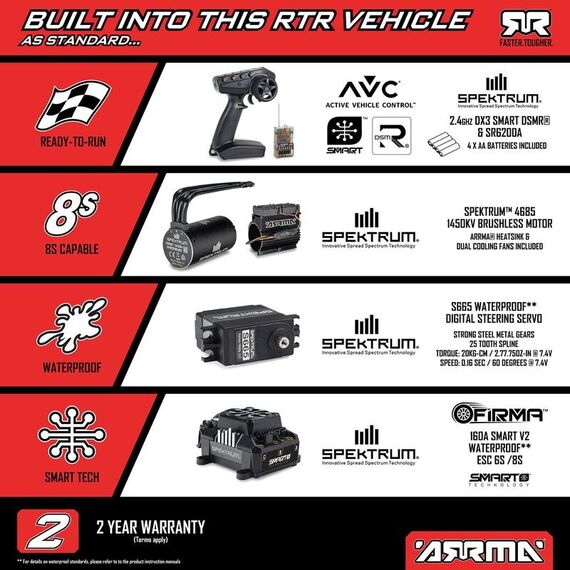 ARRMA ARA7816T1 ferngesteuerte (RC) modell Sportwagen Elektromotor 1:7, 14 image