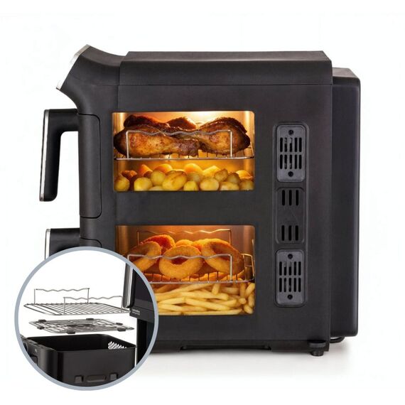 Ariete 4640 Doppel 11 l Eigenständig 2460 W Heißluftfritteuse Schwarz, 3 image