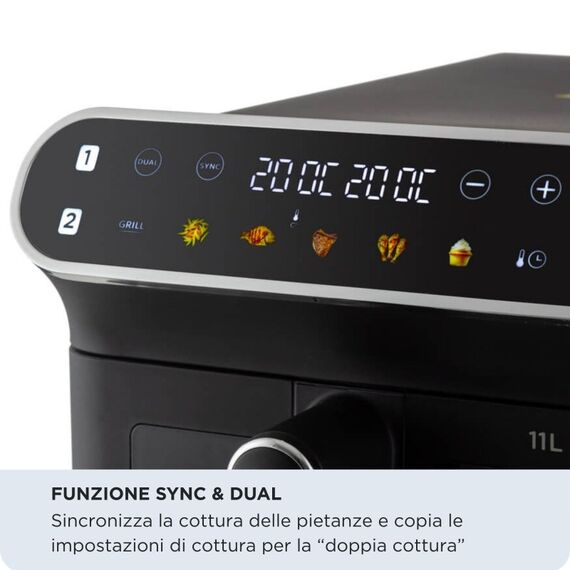 Ariete 4640 Doppel 11 l Eigenständig 2460 W Heißluftfritteuse Schwarz, 5 image