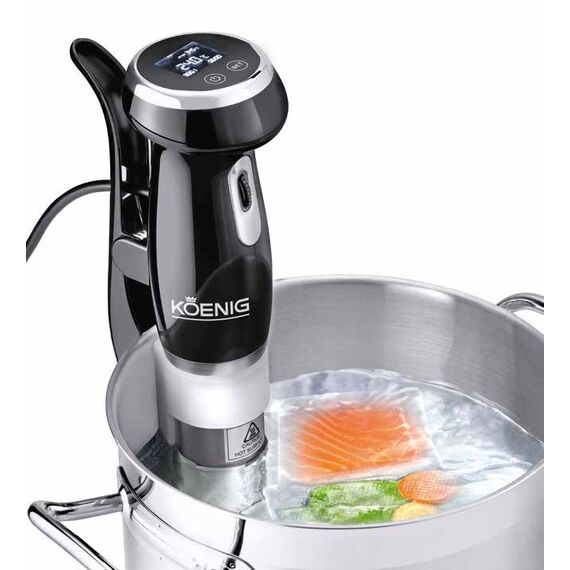 KOENIG B02120 Dampfgarer Freistehend 1300 W Schwarz, Grau