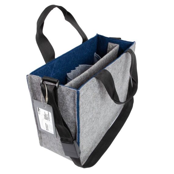 Sigel BA424 Handtasche/Umhängetasche PET-Filz, Polyethylenterephthalat Blau, Grau Junge/Mädchen Schultertasche
