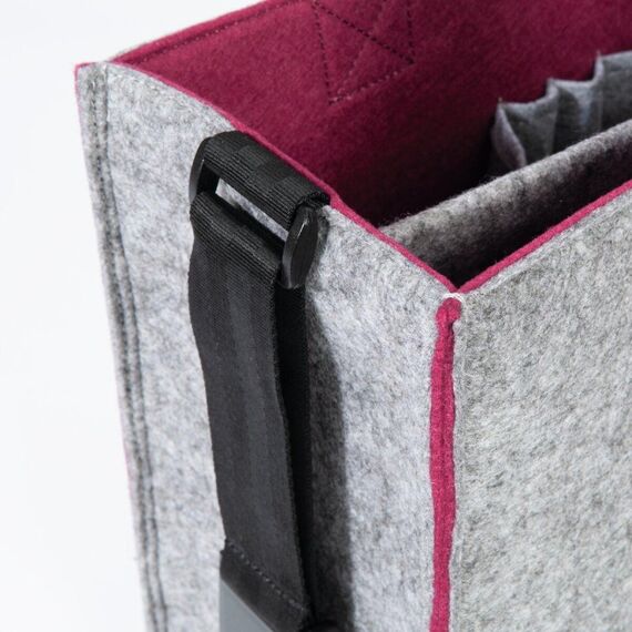 Sigel BA426 Handtasche/Umhängetasche PET-Filz, Polyethylenterephthalat Grau, Rot Junge/Mädchen Schultertasche, 2 image