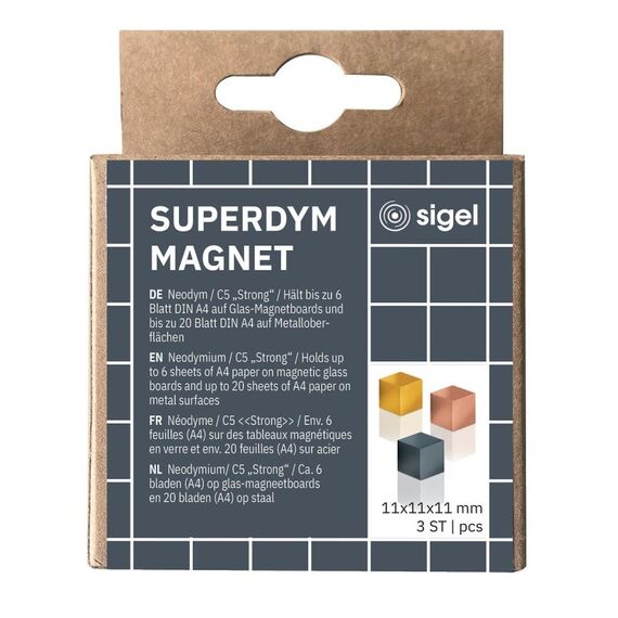 Sigel BA724 Bastel-Magnet Cube, Farbe: Kupfer, Gold, Grau, 2 image