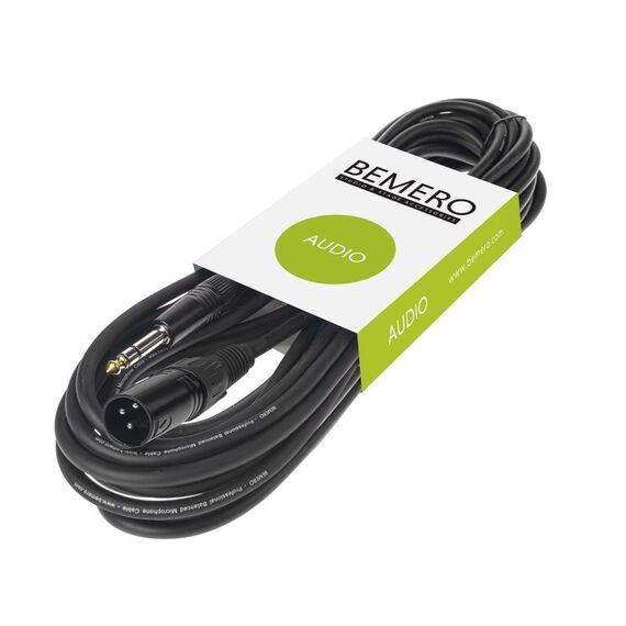 Bemero BAC4115-1000BK Audio-Kabel 10 m XLR (3-pin) 6.35mm Schwarz, Farbe: Schwarz, Länge: 10 m