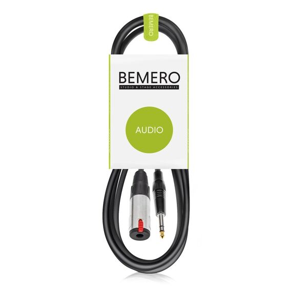 Bemero BAC5150-300BK Audio-Kabel 3 m 6.35mm Schwarz, Farbe: Schwarz, Länge: 3 m