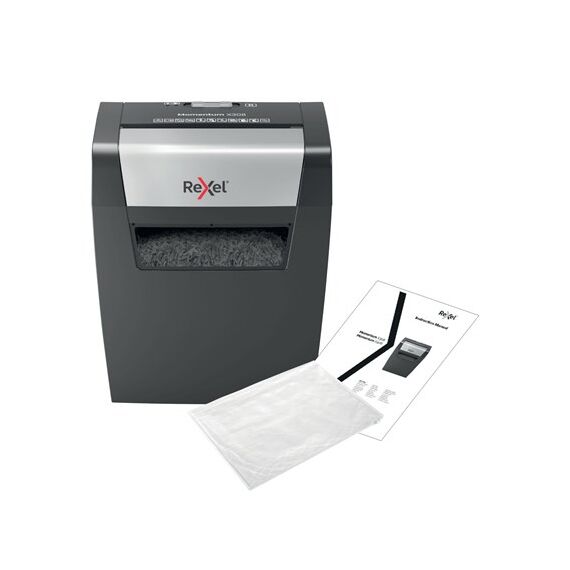 Rexel Momentum X308 Aktenvernichter Partikelschnitt-Zerkleinerung 70 dB Schwarz, Grau, 7 image