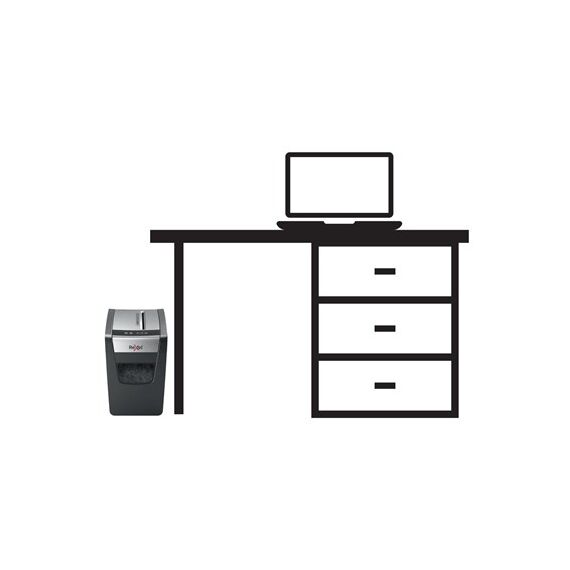 Rexel Momentum X312-SL Aktenvernichter Partikelschnitt-Zerkleinerung 62 dB Schwarz, Grau, 4 image
