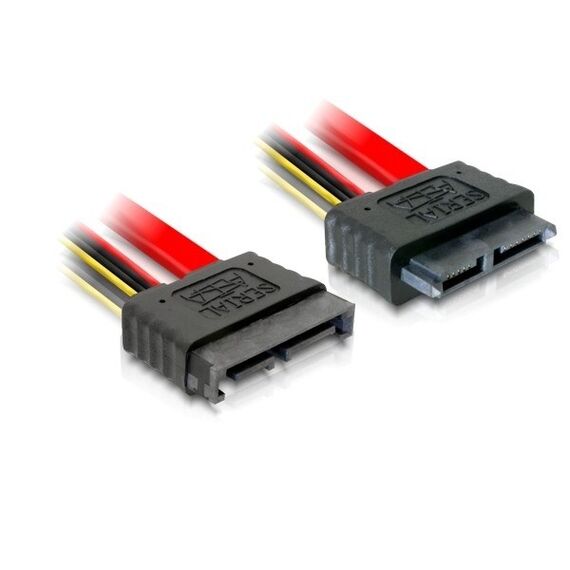 DeLOCK Cable SATA Slimline male > female SATA-Kabel 0,3 m Schwarz