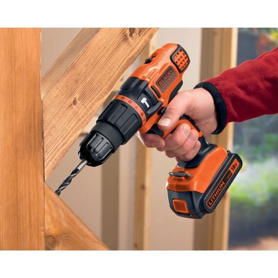 Black & Decker BDCH188N-XJ Bohrmaschine 1350 RPM Schwarz, Orange, 3 image