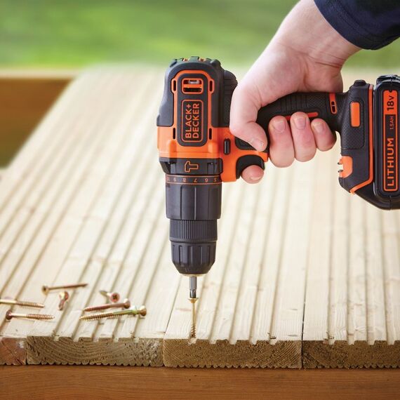 Black & Decker BDCHD18K-QW Bohrmaschine 1400 RPM Ohne Schlüssel Schwarz, Orange, 3 image