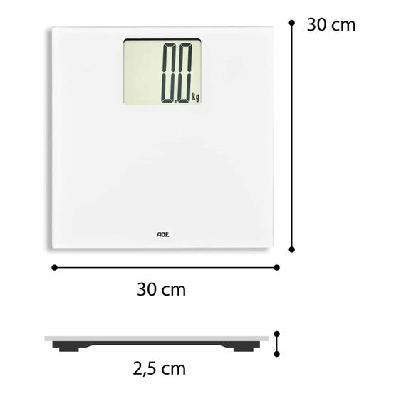ADE BE1723-1 Personenwaage Quadratisch Weiß Elektronische Personenwaage, 2 image