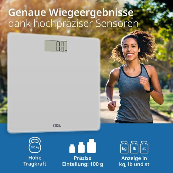 ADE BE2306-3 Personenwaage Quadratisch Grau Elektronische Personenwaage, 2 image