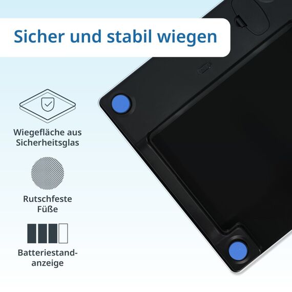 ADE BE2306-4 Personenwaage Quadratisch Schwarz Elektronische Personenwaage, 4 image