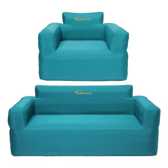 Aerogogo BS2-01 Aufblasbares Sofa Blau PVC, Polyester, 12 image
