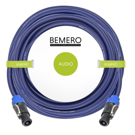 Bemero BSC3333-2000BL Audio-Kabel 20 m Speakon Schwarz, Blau, Farbe: Schwarz, Blau, Länge: 20 m