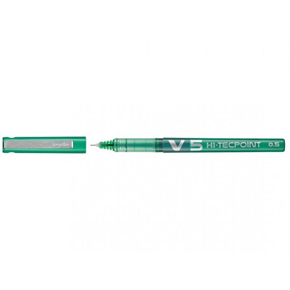 Pilot Hi-Tecpoint V5 Anklippbarer versenkbarer Stift Grün 1 Stück(e)
