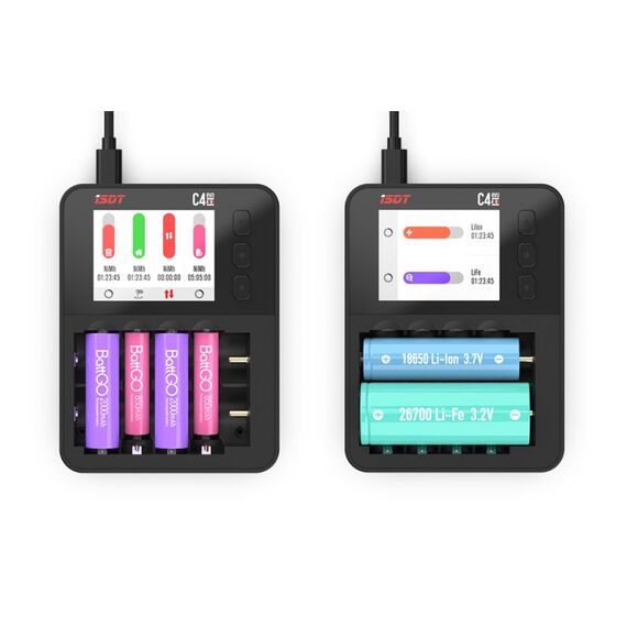 ISDT C4 EVO Akkuladegerät Haushaltsbatterie AC